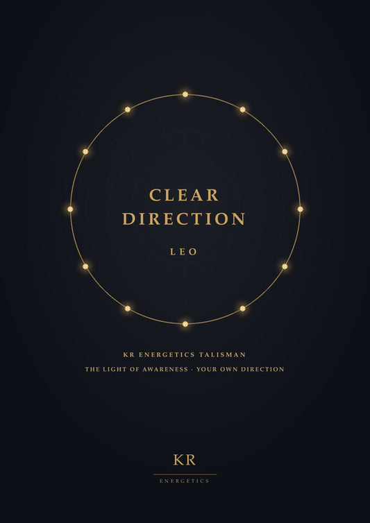 Clear Direction · Leo · The light of awareness, your own direction · KR Energetics Talisman
