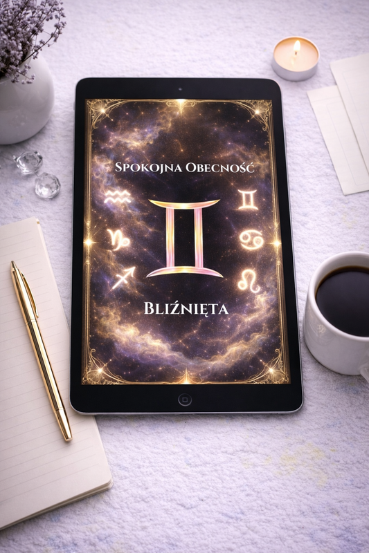 Talizman Spokojnej Obecności – Bliźnięta • Cyfrowa Tapeta Energetyczna KR Energetics • lekkość • jasność • kontakt • oddech • powrót do siebie