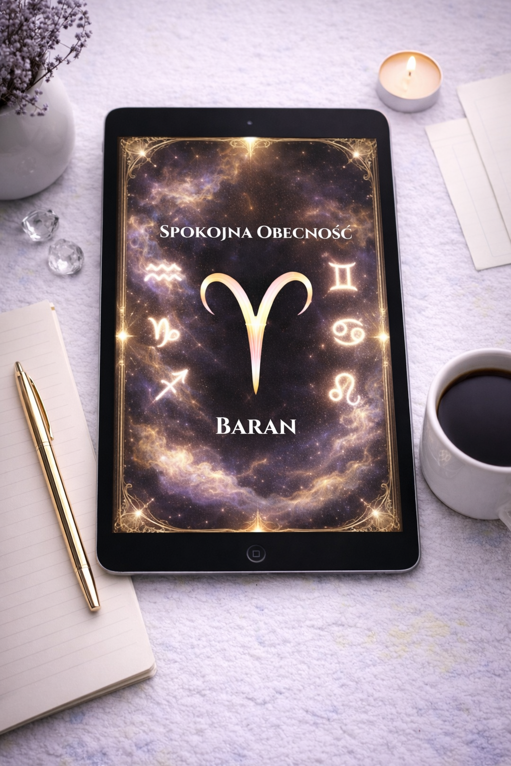 Talizman Spokojnej Obecności – Baran • Cyfrowa Tapeta Energetyczna KR Energetics • łagodność • obecność • oddech • powrót do centrum