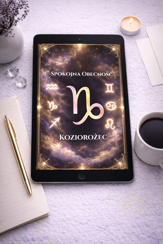 Talizman Spokojnej Obecności – Koziorożec • Cyfrowa Tapeta Energetyczna KR Energetics • dojrzały spokój • autorytet • ugruntowanie • powrót do własnego środka
