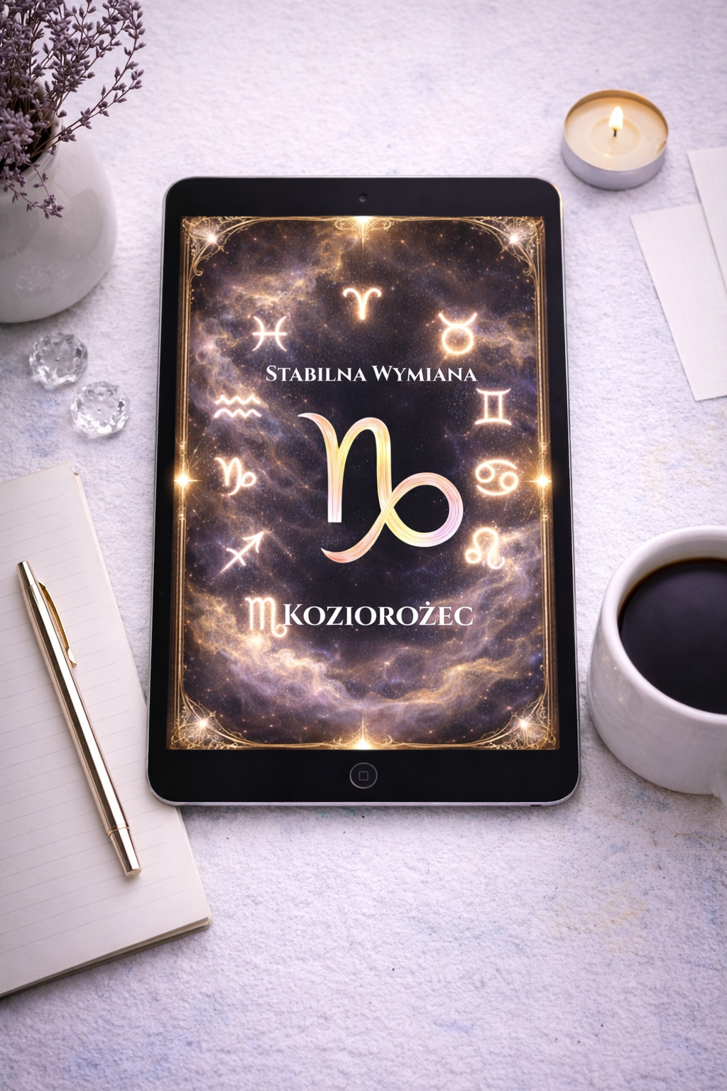 Talizman Koziorożec „Stabilna Wymiana” – Tapeta Energetyczna KR Energetics • Stabilizacja • Obfitość • Fundament • Ochrona Energetyczna