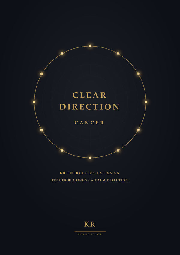 Clear Direction · Cancer · Tender bearings, a calm direction · KR Energetics Talisman