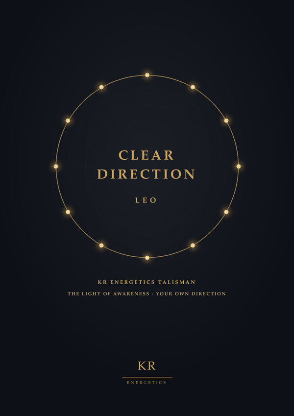 Clear Direction · Leo · The light of awareness, your own direction · KR Energetics Talisman