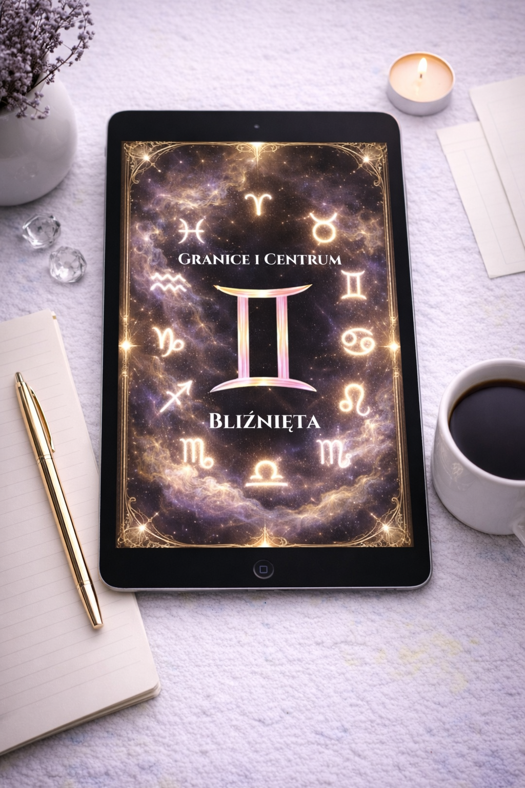 Talizman Bliźniąt –  Granice i Centrum Święta Geometria• Tapeta cyfrowa • KR Energetics