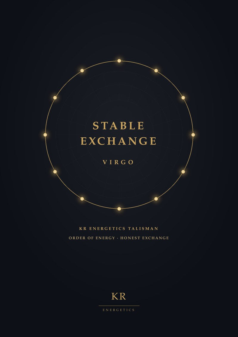 Stable Exchange · Virgo · Order of energy, honest exchange · KR Energetics Talisman