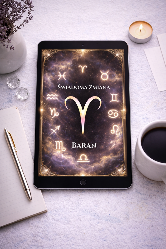 Talizman Świadomej Zmiany Barana | Inicjacja • Odwaga • Kierunek • Wyrównanie z Ogniem • Cyfrowy Talizman Zodiaku + Przewodnik Rytualny